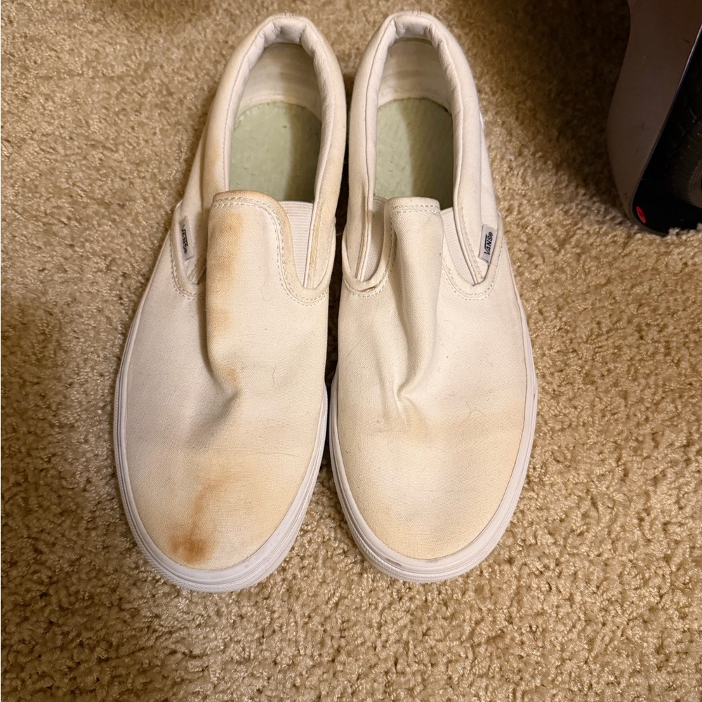 White Slip-On Sneakers